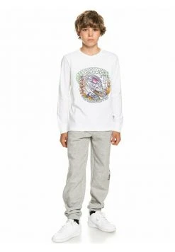 Quiksilver WAVEY SKULL - T-shirt à Manches Longues - White