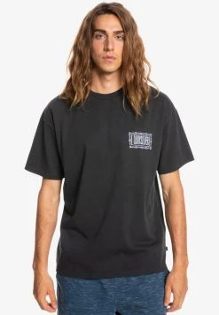 Quiksilver ELECTRIC FEEL - T-shirt Imprimé - Black