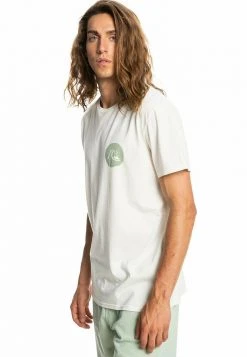 Quiksilver BE STILL MANCHES COURTES - T-shirt Imprimé - Antique White -Quiksilver Soldes 032e5a828aca44e9bab21a5642d1a7d4