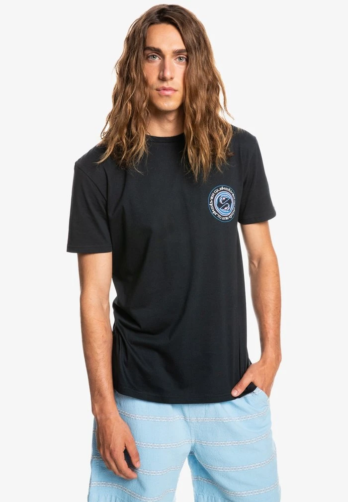 CIRCLE GAME - T-shirt imprimé - black Quiksilver CIRCLE GAME - T-shirt Imprimé - Black -Quiksilver Soldes 03c7ce4e45f9472f893e43fe9ce618cc