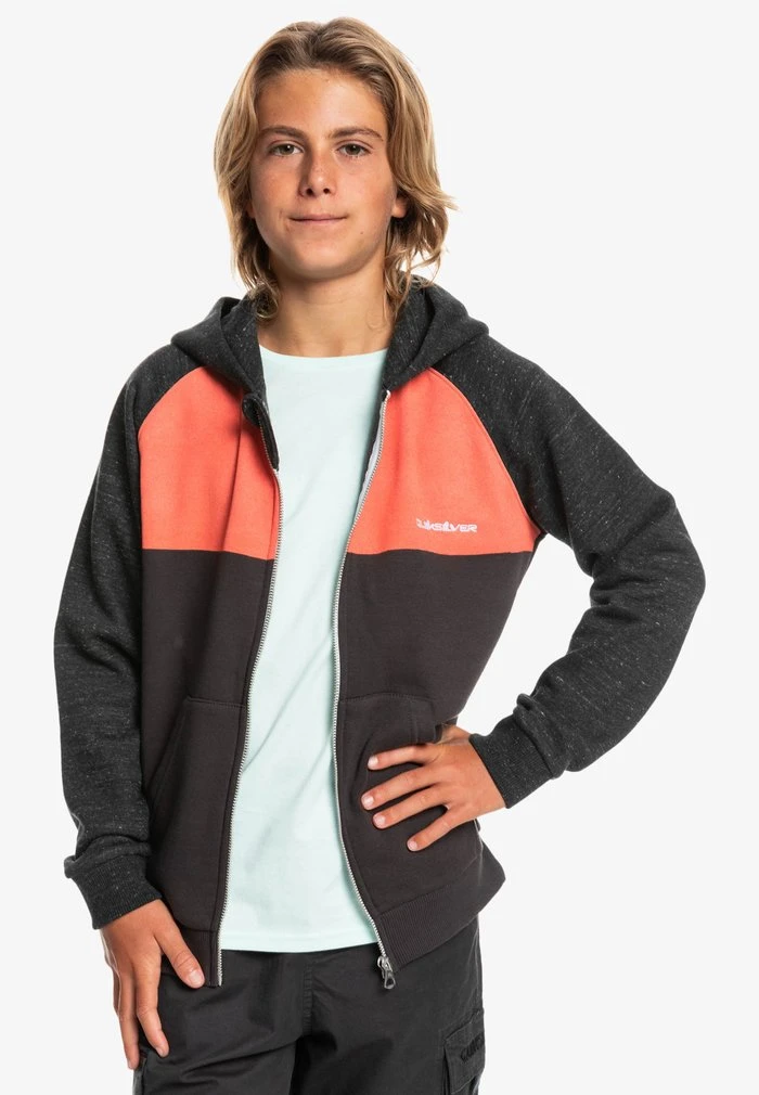 EASY DAY - Sweat à capuche zippé - cherry tomato Quiksilver EASY DAY - Sweat à Capuche Zippé - Cherry Tomato -Quiksilver Soldes 04310164af094bd390fc8513300a5076