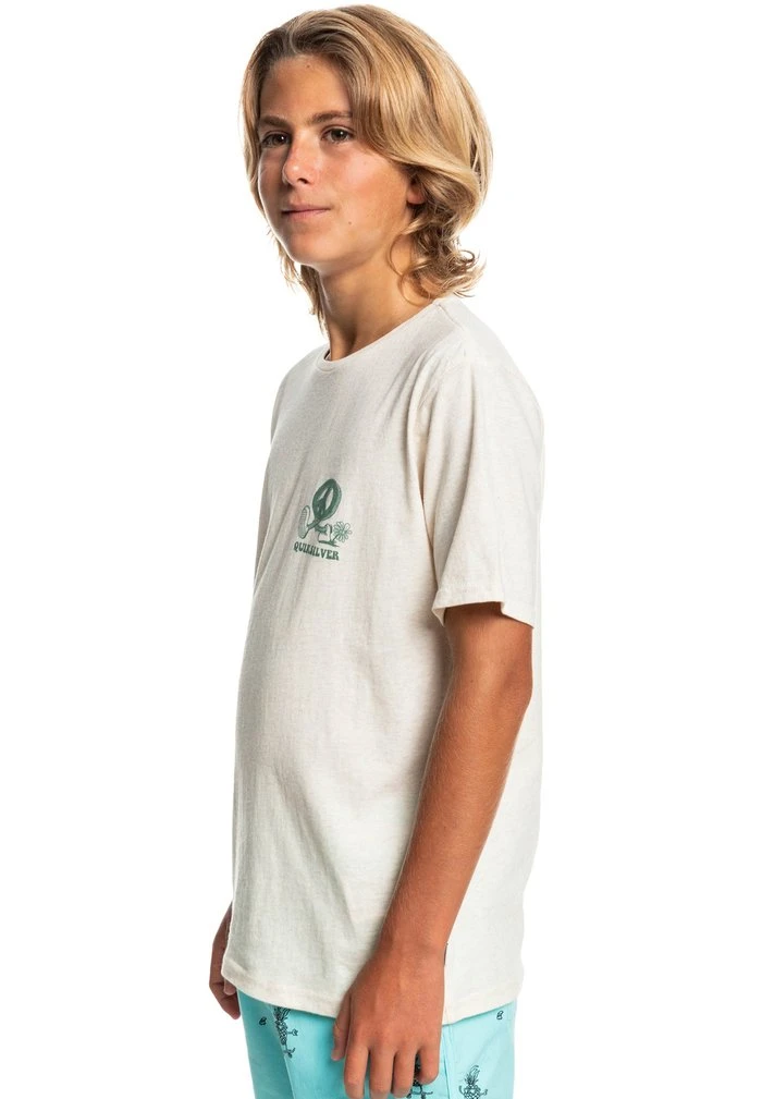 Quiksilver NEW WORLD - T-shirt Imprimé - Antique White Heather 5 Quiksilver NEW WORLD - T-shirt Imprimé - Antique White Heather – Image 3