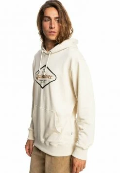 Quiksilver STIR IT UP - Sweat à Capuche - Antique White -Quiksilver Soldes 0850afcc851447fd8d4aa0919653ea95