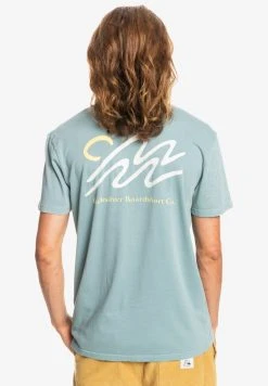 Quiksilver SLOW MOVER - T-shirt Imprimé - Sea Pine -Quiksilver Soldes 0873f2af21324bd59ddc48831b749371