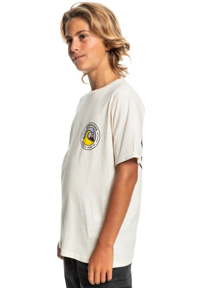 Quiksilver CLOSED BUBBLE - T-shirt Imprimé - Antique White Heather 5 Quiksilver CLOSED BUBBLE - T-shirt Imprimé - Antique White Heather – Image 3
