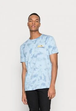 Quiksilver SLOW DIVE - T-shirt Imprimé - Faded Denim