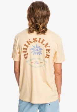Quiksilver SIMPLE SCRIPT - T-shirt Imprimé - Almond Cream Heather -Quiksilver Soldes 11e32397ca084e5f8dc766f178037116