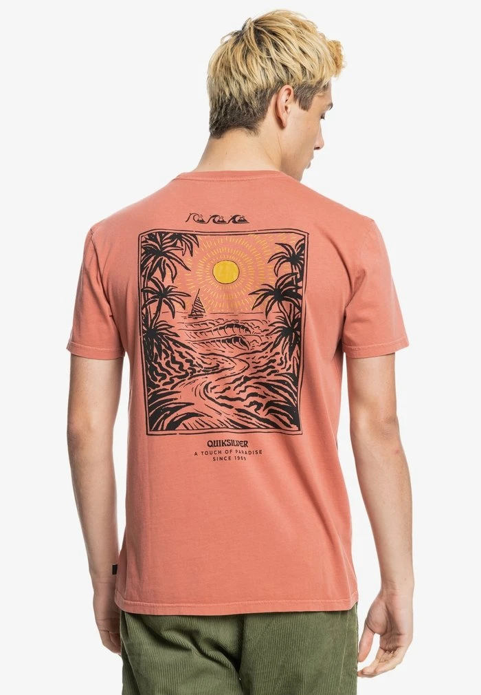 Quiksilver SILENT DUSK SS - T-shirt Imprimé - Cinnamon 5 Quiksilver SILENT DUSK SS - T-shirt Imprimé - Cinnamon – Image 3