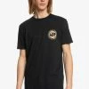 Quiksilver GOLDEN RECORD - T-shirt Imprimé - Black