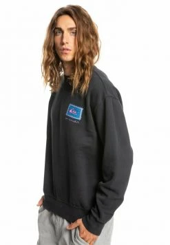 Quiksilver NEON SLAB - Sweatshirt - Tarmac -Quiksilver Soldes 19bd395889fd45d283cd07e958de3695