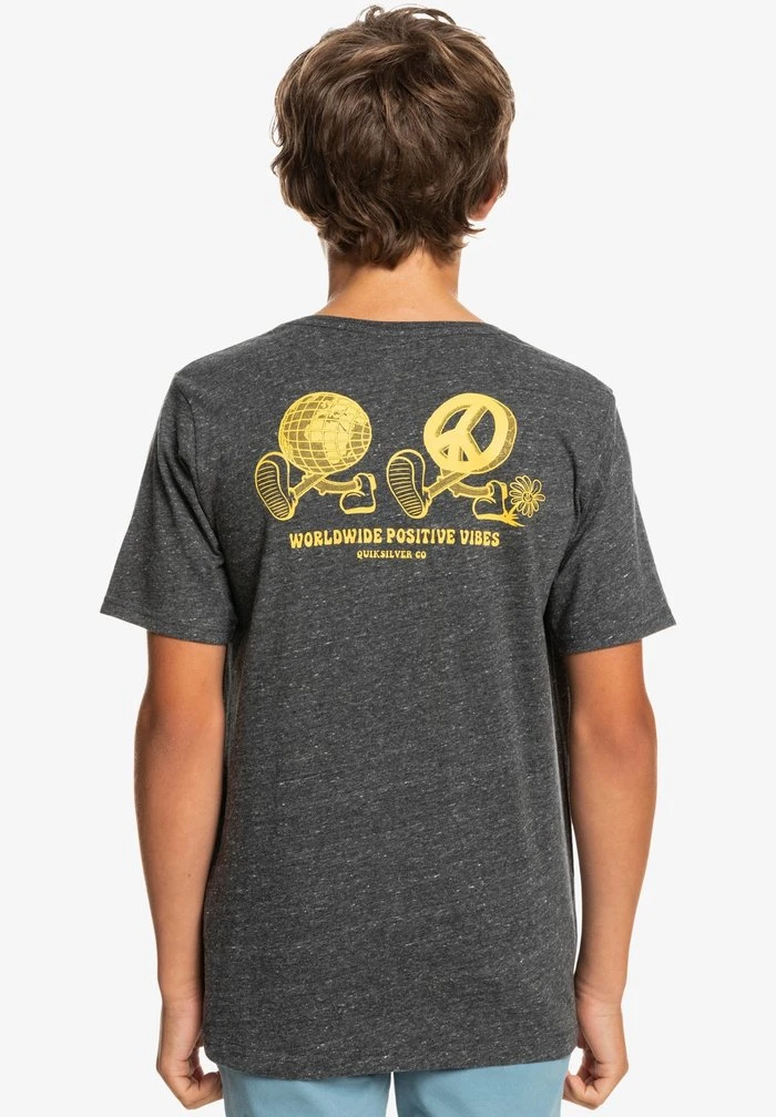 Quiksilver NEW WORLD - T-shirt Imprimé - Charcoal Heather 4 Quiksilver NEW WORLD - T-shirt Imprimé - Charcoal Heather – Image 2