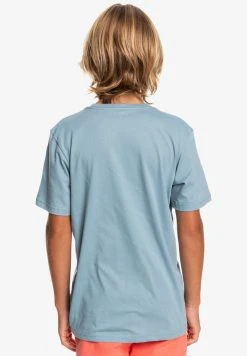 Quiksilver COMP LOGO - T-shirt Imprimé - Faded Denim -Quiksilver Soldes 1c09232022a24b60b18febb55c7fdb7d