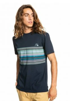 Quiksilver RYTHMIC STRIPE - T-shirt Imprimé - Navy Blazer -Quiksilver Soldes 1c20edcb0fbc442f99d209ccdf2df6ea