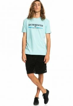 Quiksilver LINED UP - T-shirt Imprimé - Blue -Quiksilver Soldes 1d11f8c684a6490a9e9fc4de50e49e01