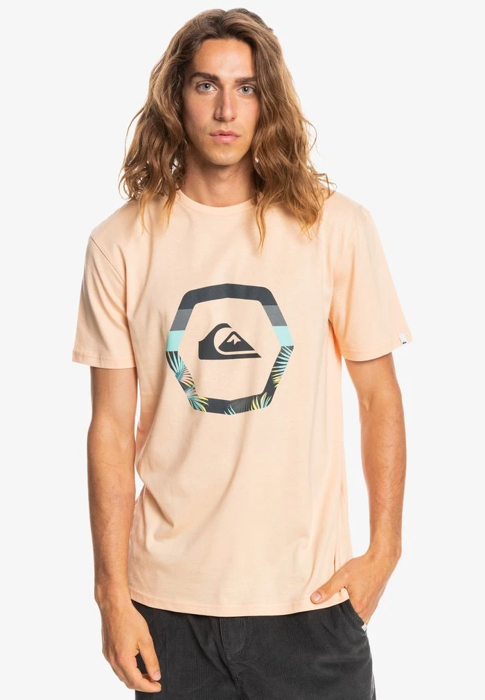 Quiksilver UP RISE - T-shirt Imprimé - Almond Cream 3 Quiksilver UP RISE - T-shirt Imprimé - Almond Cream