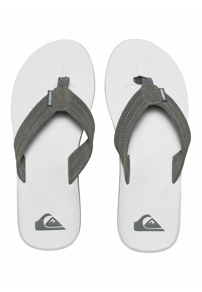 Quiksilver CARVER - Tongs - Grey/white/grey 4 Quiksilver CARVER - Tongs - Grey/white/grey – Image 2