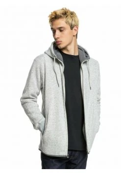 Quiksilver KELLER - Sweat à Capuche Zippé - Light Grey Heather