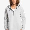 Quiksilver STEP OFF MIT HALBREISSVERSCHLUSS - Sweat à Capuche - Light Grey Heather -Quiksilver Soldes 22128c12bc604333b68896f3f08e53c1