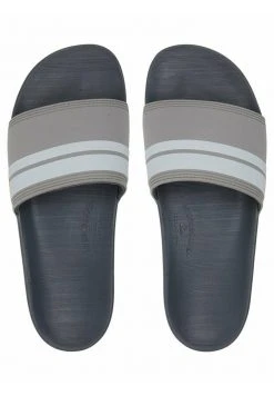 Quiksilver RIVI SLIDE - Sandales De Bain - Grey/grey/orange -Quiksilver Soldes 228c8b2927084a1ca61db168df319d0f