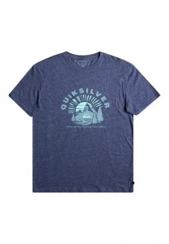 Quiksilver MOUNTAIN SIDE - T-shirt Imprimé - Insignia Blue Heather