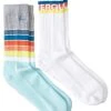 Quiksilver 2 PACK - Chaussettes - Light Blue -Quiksilver Soldes 241903f46eae4f899c0be98f84e8efca
