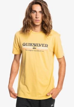 Quiksilver LINED UP - T-shirt Imprimé - Rattan