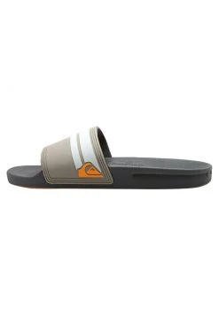 Quiksilver RIVI SLIDE - Sandales De Bain - Grey/grey/orange