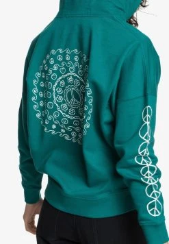 Quiksilver Sweat à Capuche - Teal Green -Quiksilver Soldes 260f236dfd714d32834e275b99a6136e