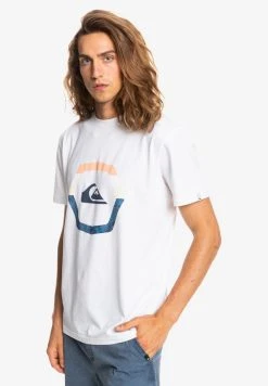 Quiksilver UP RISE - T-shirt Imprimé - White -Quiksilver Soldes 26ad42c2a00e49c4b35c905bec9d8b7d