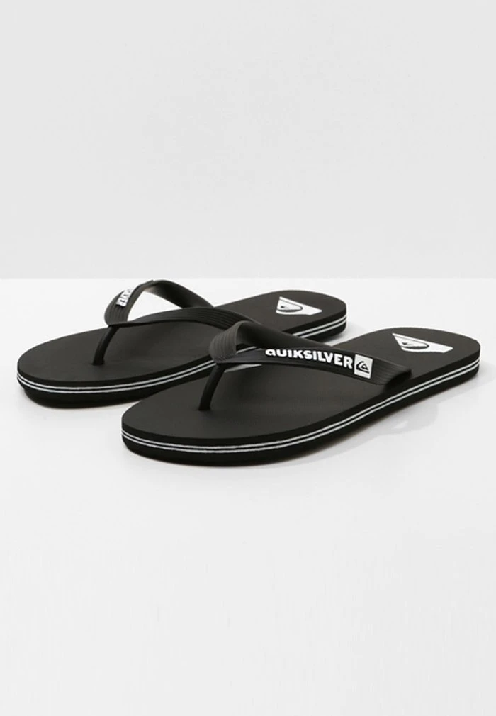 MOLOKAI - Tongs - black/white Quiksilver MOLOKAI - Tongs - Black/white -Quiksilver Soldes 2c139e490e214542ba2dba93fbf8e93f