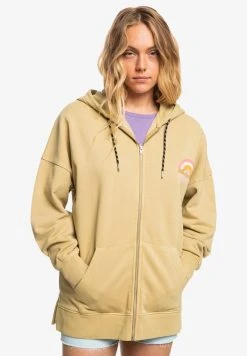 Quiksilver Sweat à Capuche Zippé - Beige