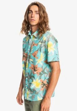 Quiksilver GARDEN PATH - Chemise - Blue Garden Path -Quiksilver Soldes 2d25eca4fa654922983ddb12beac628a
