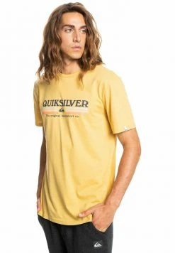 Quiksilver LINED UP - T-shirt Imprimé - Rattan -Quiksilver Soldes 2da589ce92fb43338d651f58c97e295e