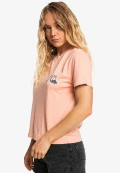 Quiksilver MANCHES COURTES - T-shirt Imprimé - Peach Pink -Quiksilver Soldes 32eeeb76c0804273916d1a1daafc7137