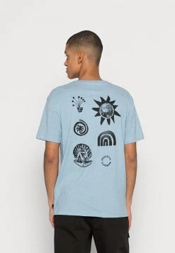 Quiksilver QUIKS GROOVE - T-shirt Imprimé - Faded Denim Heather 9 Quiksilver QUIKS GROOVE - T-shirt Imprimé - Faded Denim Heather -Quiksilver Soldes 332a33e66e244fd588c2ec692831bc68