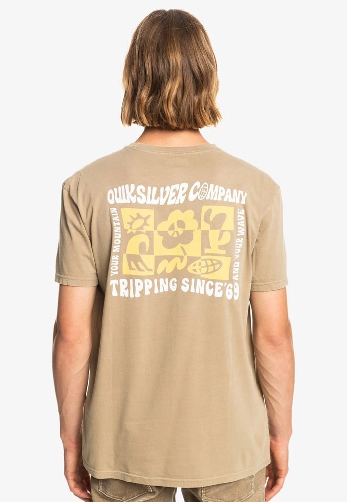 T-shirt imprimé - greige Quiksilver T-shirt Imprimé - Greige -Quiksilver Soldes 3acebeb870ea427bb5657c0032a87043