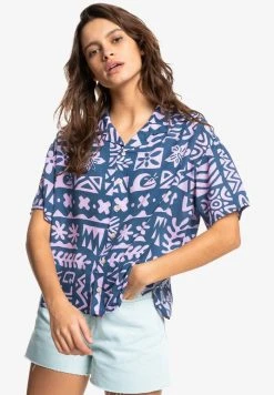 Quiksilver SUNNY RIDE - Chemisier - Tropical Trip Vintage Indigo
