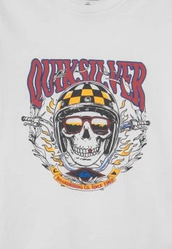 Quiksilver BIKER SKULL - T-shirt Imprimé - White -Quiksilver Soldes 433b6e59b848416fad38f91b56ea5e06