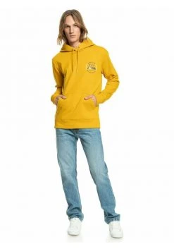 Quiksilver MIRROR LOGO - Sweat à Capuche - Nugget Gold -Quiksilver Soldes 43e8c6322b6f4b1c91e2256feb20e5a9