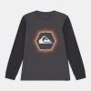 Quiksilver NEW NOISE - T-shirt à Manches Longues - Charcoal Heather -Quiksilver Soldes 4487819bc982473ea30a43c0f739c177