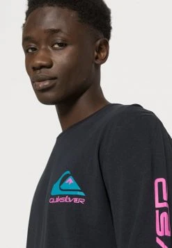 Quiksilver OMNI LOGO - T-shirt à Manches Longues - Black -Quiksilver Soldes 453a0e287279408e95c92bd50f9be085