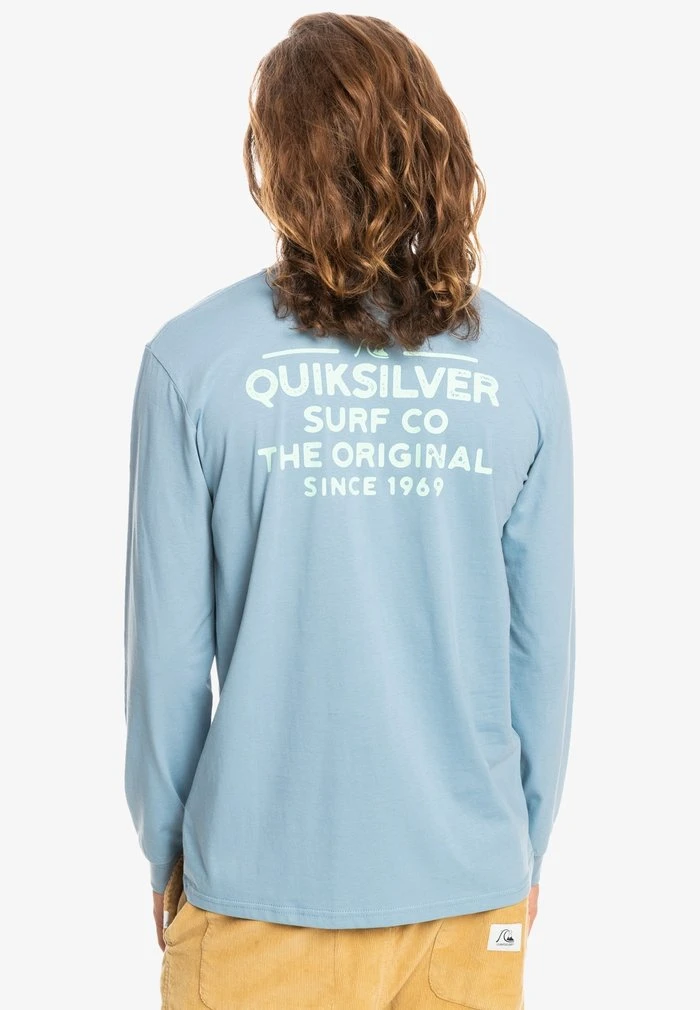 Quiksilver T-shirt à Manches Longues - Mottled Royal Blue 5 Quiksilver T-shirt à Manches Longues - Mottled Royal Blue – Image 3