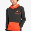 Quiksilver OPEN SPOT HOOD YOUTH - Sweatshirt - Dark Grey Heather -Quiksilver Soldes 478b2c60ee5142ba892290486eadcb8e
