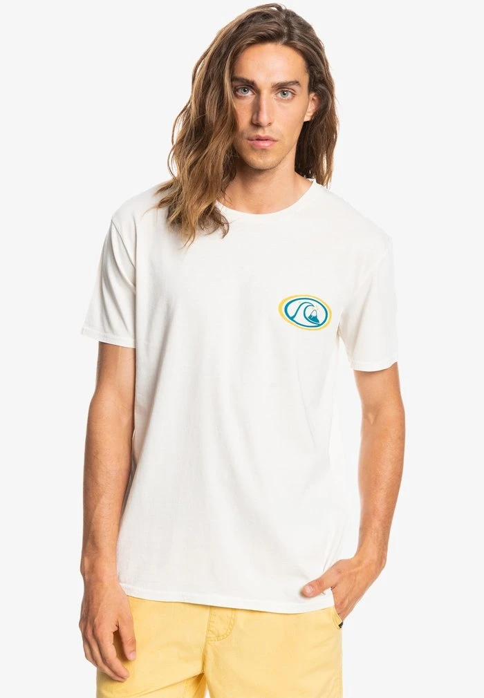 T-shirt imprimé - antique white Quiksilver T-shirt Imprimé - Antique White -Quiksilver Soldes 493853dd32244bed93b214aa150c49e7