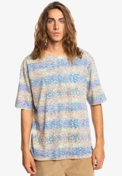 Quiksilver VIBES MANCHES COURTES - T-shirt Imprimé - Peach Pink Heyday