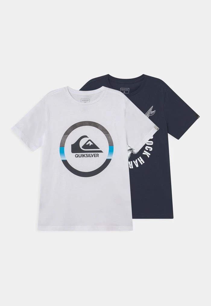 Quiksilver SKULLED DREAM TEE 2 PACK - T-shirt Imprimé - White/navy 3 Quiksilver SKULLED DREAM TEE 2 PACK - T-shirt Imprimé - White/navy