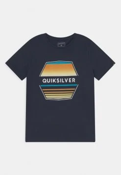 Quiksilver DRIFT AWAY FLAXTON YOUTH - T-shirt Imprimé - Navy Blazer