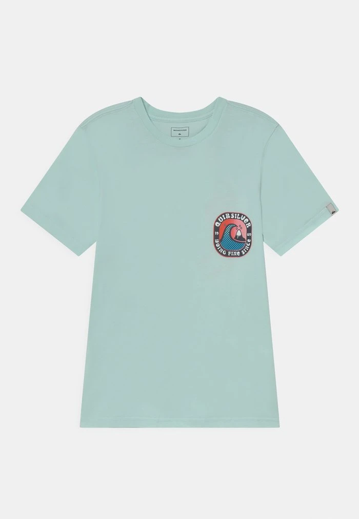 Quiksilver ANOTHER STORY - T-shirt Imprimé - Blue Glass 3 Quiksilver ANOTHER STORY - T-shirt Imprimé - Blue Glass