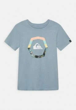 Quiksilver UPRISE SS YTH - T-shirt Imprimé - Faded Denim