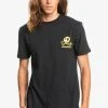 Quiksilver NEW WORLD POUR EQYZT - T-shirt Imprimé - Black